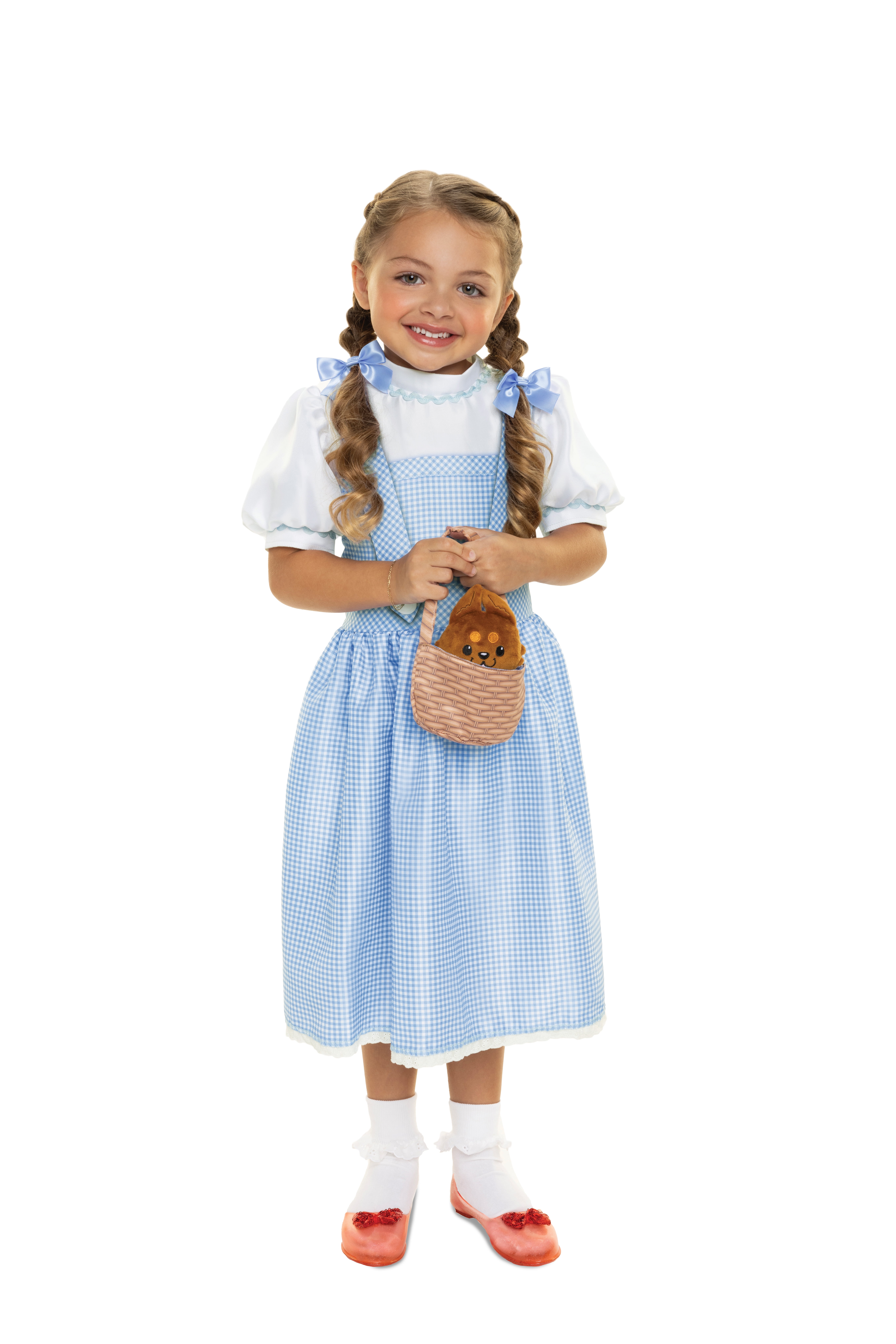 The Wizard of Oz Basket and Shoes Accessory Set with Toto Plush Toy for Child Ages 3+