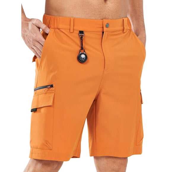 Pantalones cortos cargo NORTHYARD, ligeros y de secado rápido para hombre, color naranja