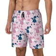 thumbnail image 2 of Balery Cartoon Poodle Dog Mens Swim Trunks Swim Shorts for Men Quick Dry Inseam Beach Shorts with Compression Liner Pocket-X-Large, 2 of 9