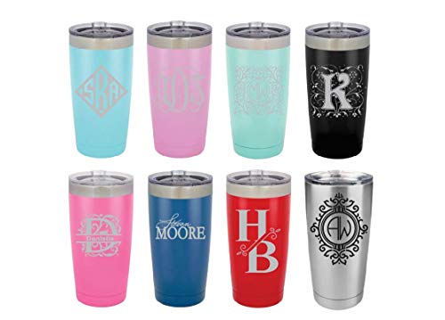 Beach Please lid included customized laser engraved insulated metal tumbler cup
