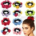 thumbnail image 5 of Practical Hairband Soft and Comfortable Flower Elastic Scrunchies for Daily Wear, 5 of 21