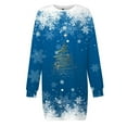 thumbnail image 5 of Neewe Womens Sweatshirt Dresses Christmas Crewneck Long Sleeve Loose Dresses Trendy 2025 Fall Pullover Tops X-mas, 5 of 5