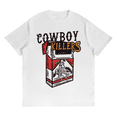 thumbnail image 6 of Cowboy & Cowgirl Killers Print T Shirs Western Graphic Tees Short Sleeve Casual Cotton Vintage Pattern Tops for Daily Outfits White,M, 6 of 6