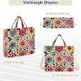 thumbnail image 6 of FORMRS Womens Corduroy Tote Bag Crossbody Shoulder Handbag with Pocket, Colorful Flowers, 6 of 7