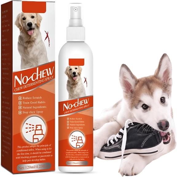 QARUN Bitter Apple Spray for Dogs to Stop Chewing Licking, Alcohol-Free Non-Toxic Anti Chew Spray for Dogs Pet Training & Behavior Aids Protects Furniture