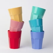 Cupture The Small Cup Plastic Tumblers, 12 oz, 6-Pack (Assorted Colors)