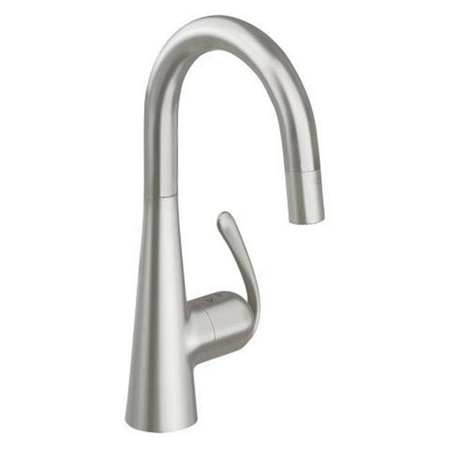 Grohe 32283DC0 Ladylux Pullout Spray Single Hole Kitchen Faucet, SuperSteel