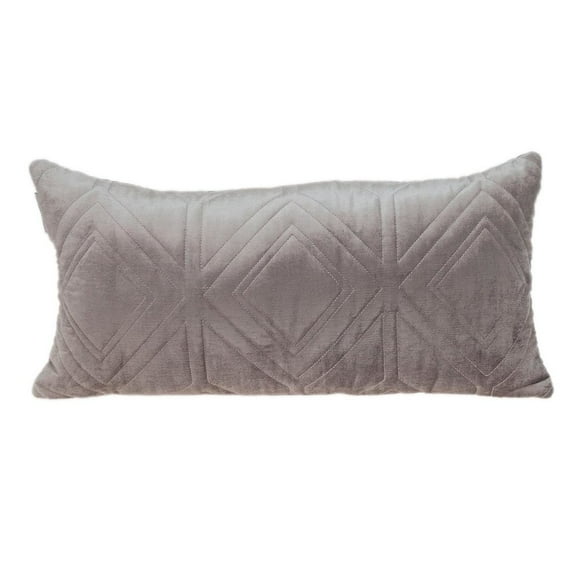Parkland Collection Reta Transitional Quilted Taupe Throw Pillow