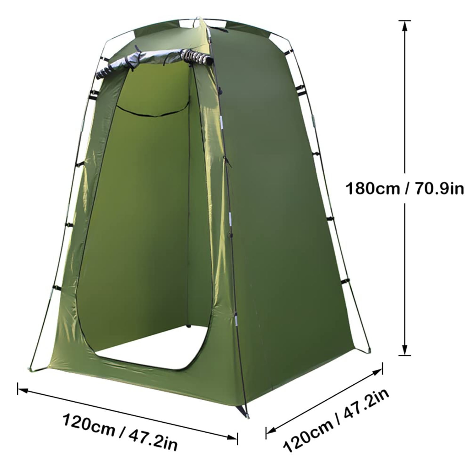Pop Up Privacy Shower Tent, Dressing Room, or Portable Toilet Stall with Carry Bag for Camping, Beach, Outdoors