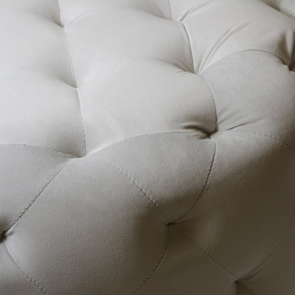 Warehouse of Tiffany Meerna 24-inch Round Tufted Padded Ottoman