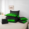 thumbnail image 6 of jejeloiu Gradient Geometric Pattern 7-Piece Twin Bedding Sets For Boy,Green Black Ombre Art Bedding Comforter Set For Kids,Reversible, 6 of 7