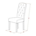 thumbnail image 5 of 5Pc Dining Set - Round Table & 4 Parsons Chairs - Linen White & Baby Blue, 5 of 5