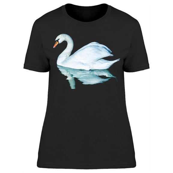 A White Swan Swimming T-Shirt Women -Image by Shutterstock, Female Small