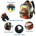 thumbnail image 3 of Retro Cat Airport Backpack Preppy Cute Mini Shoulder School Backpack Lightweight with Adjustable Shoulder Strap Large Capacity Printed Design, 3 of 6