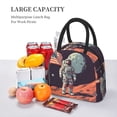 thumbnail image 5 of Yiaed Astronaut With American Flag Print Lunch Bag Adult Insulated Lunch Box, Leakproof Cooler Food Lunch Containers Reusable High Capacity Lunch Tote Bags-One Size, 5 of 6