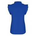 thumbnail image 5 of iHengLiXing 2025 Plus Size Tank Tops for Womens Dressy Casual Womens Tie Neck Blouses Summer Causal Ruffle Trim Sleeveless Tops Blue XXL, 5 of 7