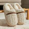 thumbnail image 2 of Lenago Fuzzy Slippers for Women Cozy Platform Soft Foam Slippers Indoor Comfortable House Shoes Slipper Anti-slide Winter Footwear for Cold Weather, 2 of 8