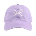 thumbnail image 4 of Womens Beach Hat Women Cute Bow Preppy Trucker Sun Cap Hiking Travel Purple One Size, 4 of 4