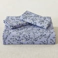 thumbnail image 6 of HoneiLife 3pc Duvet Cover King Size - 100% Cotton Comforter Floral Breathable Duvet Cover with Zipper Closure & Corner Ties, Purple Flower, 6 of 7