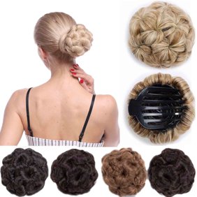 S Noilite Elegant Chignon Clip In Hair Bun Extension Donut Claw