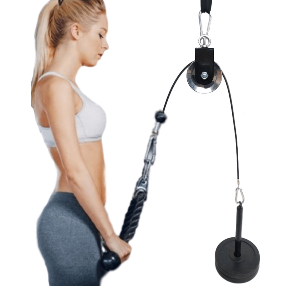 Details about    Fitness DIY Pulley Cable Machine Attachment System Gym Cable Pulley 78.74inch 