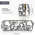 thumbnail image 3 of Disketp Hand Drawn Snake Estuche de Lápices de Cuero con Cierre, Estuche Compacto para Papelería, Bolígrafos y Accesorios Pequeños, 3 of 7