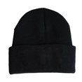 thumbnail image 2 of Gorro de lana liso con puños, cálido, para invierno, tejido para exteriores, para hombres y mujeres, 2 of 2