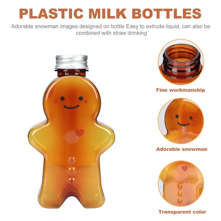 Bottle Transparent, 10Pcs Transparent Water Bottle Plastic Beverage Bottles  250ML (Transparent) 