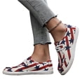thumbnail image 5 of Women's Wendy Americana Stars Slip On Shoe | Patriotic Lightweight Travel Loafer with Elastic Laces, 5 of 5