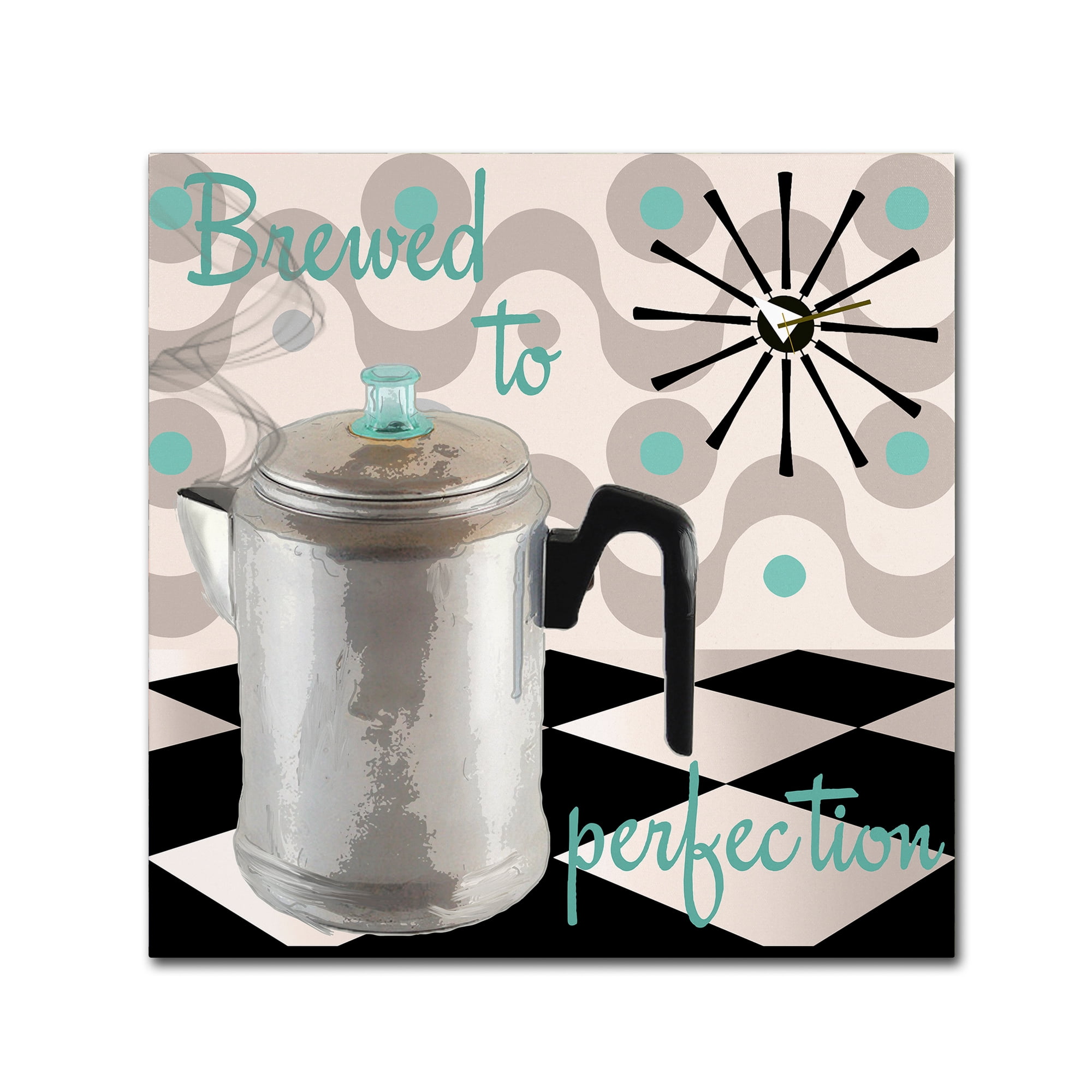 Color Bakery 'Fifties Kitchen V' Huge Canvas Art 35 x 35
