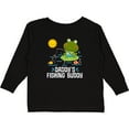 thumbnail image 3 of Inktastic Daddys Fishing Buddy Cute Frog Boys or Girls Long Sleeve Toddler T-Shirt, 3 of 5