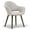 Beige, variant on Set of 2 Adel Modern Beige Arm Chair Dining Chair with Beech Legs