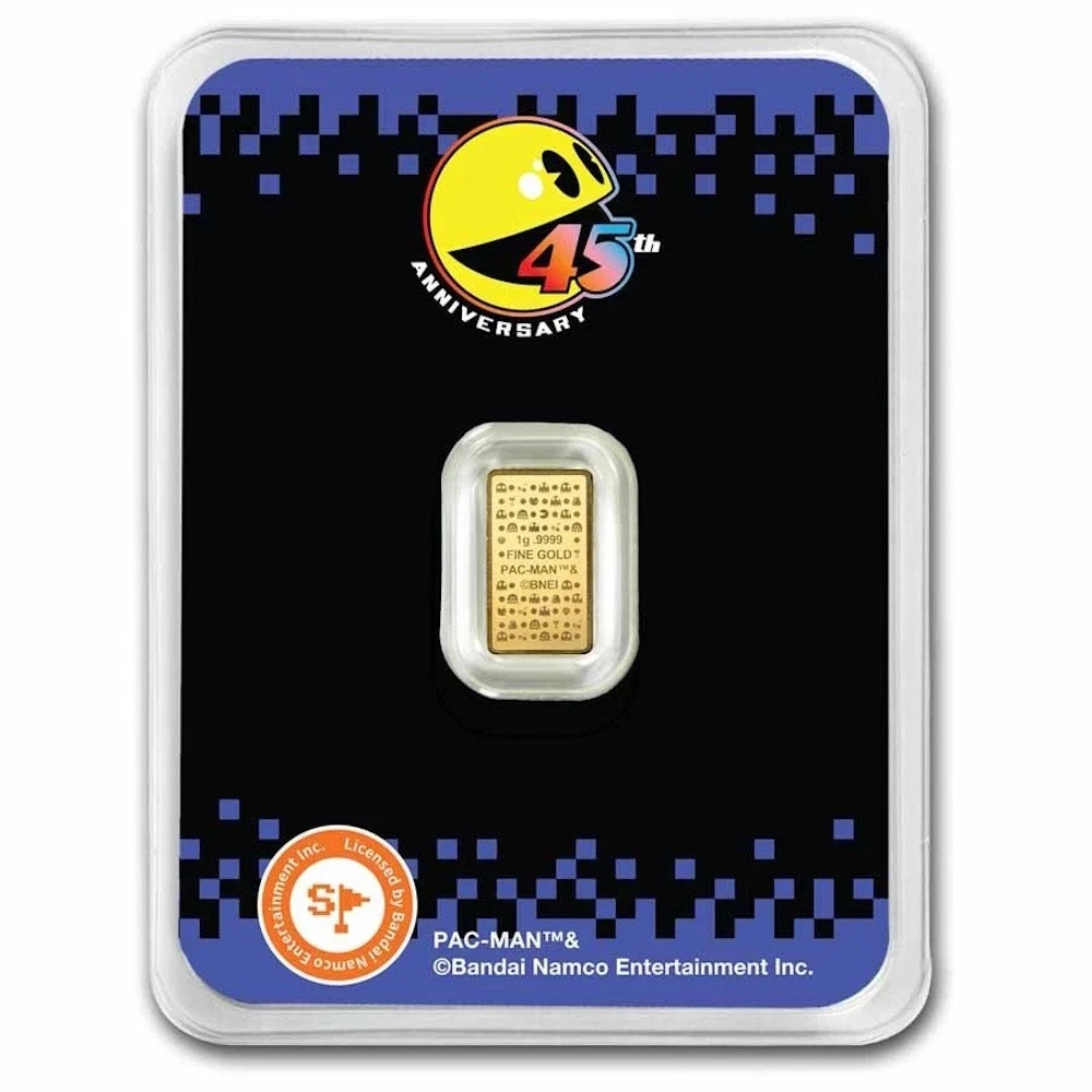 1 gram Gold Bar - PAC-MAN 45th Anniversary in TEP