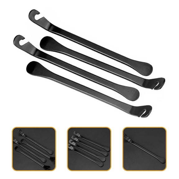 GOOHOCHY Black Sturdy Bike Tire Levers for Easy Tire Removal and Repair with Lightweight Design 4pcs