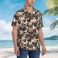 thumbnail image 2 of Lsque Cute French Bulldog pattern Hawaiian Shirt for Men, Unisex Summer Beach Casual Short Sleeve Button Down Shirts-Small, 2 of 9
