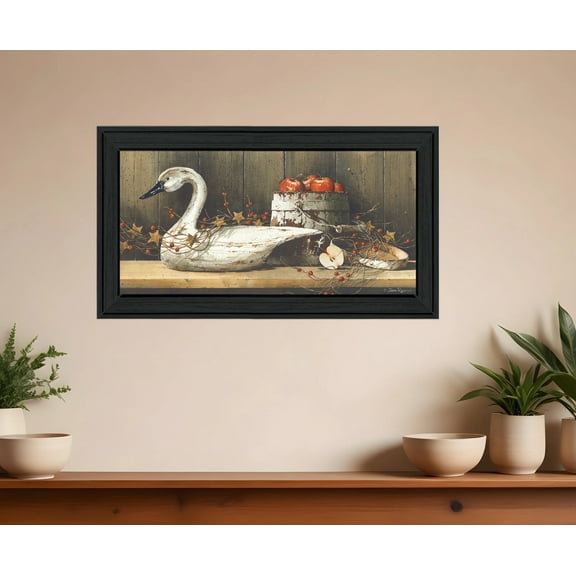 HomeRoots 13 x 23 x 1 in. Apple Appeal 1 Black Framed Print Wall Art