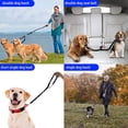 thumbnail image 2 of Wolfrail Dual Dog Leash, Double Leash for 2 Dogs Tangle Free Two Dogs Leash 360° Swivel No Tangle Bungee Reflective Double Leash for Medium Large Dogs Walking Training (Black+Grey), 2 of 5