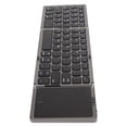 thumbnail image 5 of Teclado inalámbrico de 3 pliegues con panel táctil, teclado plegable para tableta, PC, teléfono inteligente, batería integrada B089T, gris y negro, 5 of 5