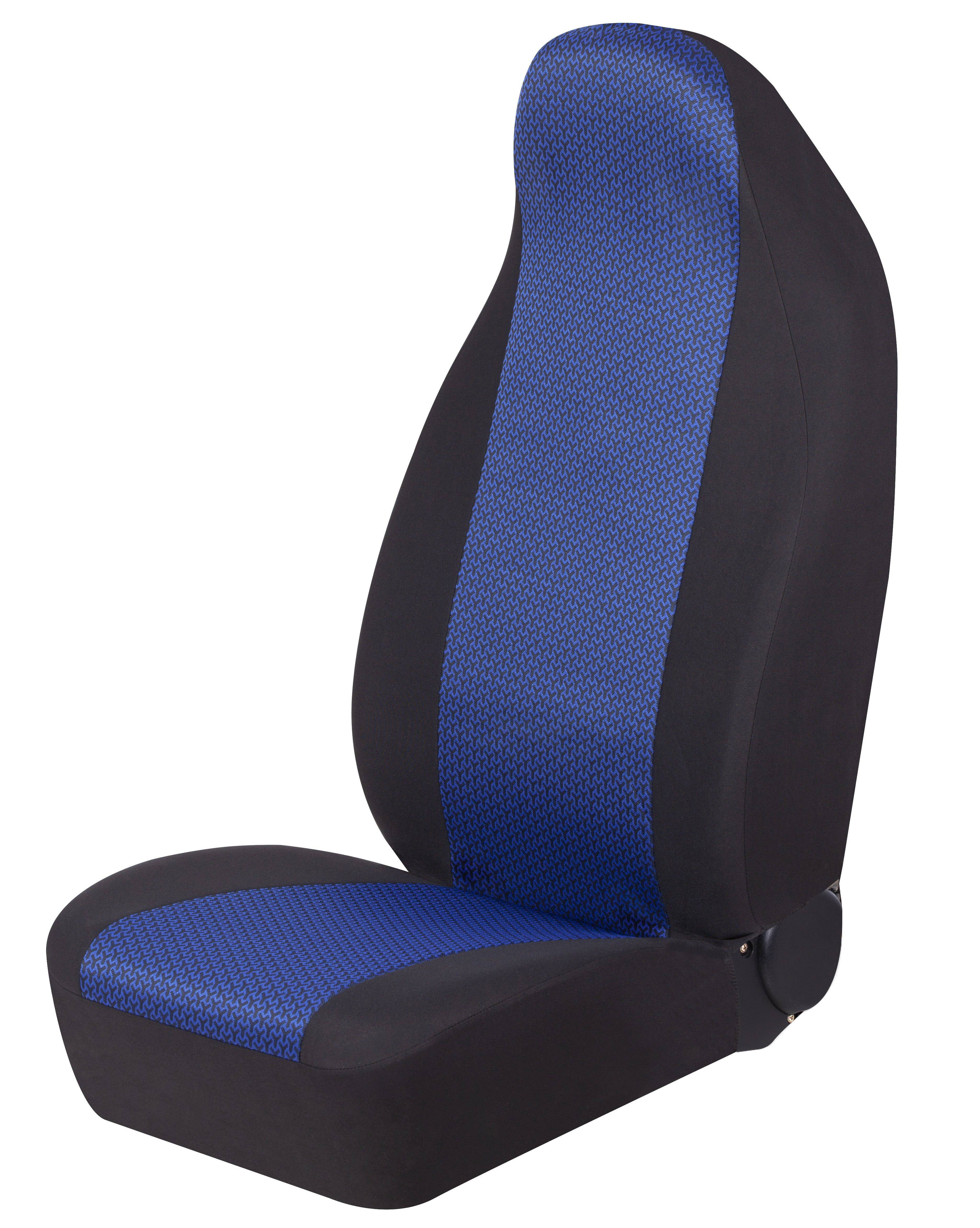 (2 pack) Auto Drive 1pc Atlanta Blue Seat Cover-Universal Fit, Assembled Product-2202SC263