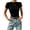 Black, variant on Women Crew Neck Short Sleeve Cropped T-Shirt Casual Summer Top