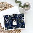 thumbnail image 2 of Blue Flowers Border Collie Greeting Cards and Envelopes Pack of 8, 2 of 2