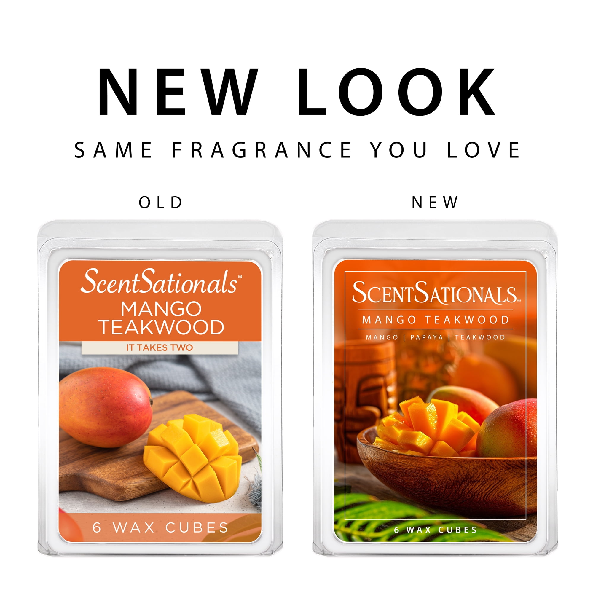 (2 pack) Mango Teakwood Scented Wax Melts, ScentSationals, 2.5 oz