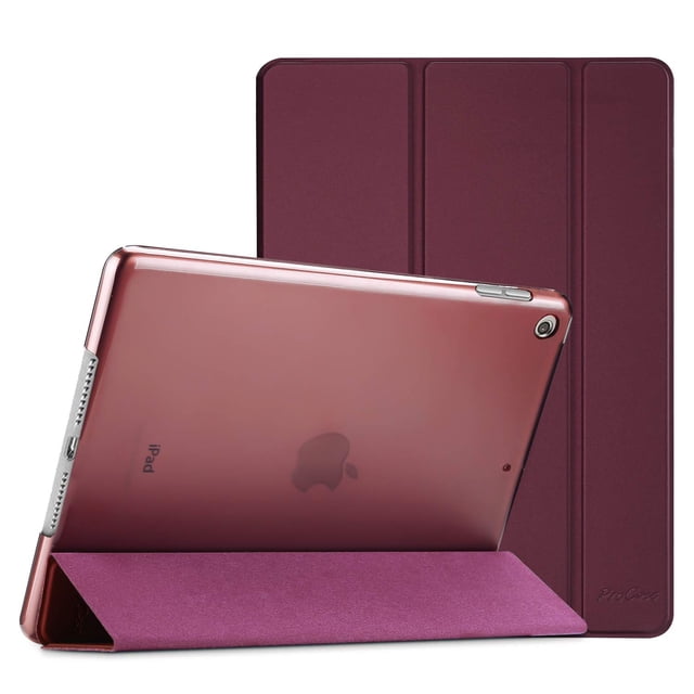 Funda ProCase para iPad de 9.ª, 8.ª y 7.ª generación 10.2, color vino