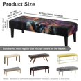 thumbnail image 7 of Whosucclay Wolf Galaxy Forest Print Dining Room Bench Covers Non-Slip Bench Chair Slipcovers Dust Proof Bench Seat Cushion Slipcovers Removable Bench Protectors for Wedding, Hotel, Party, 7 of 7