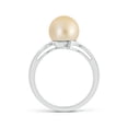 thumbnail image 2 of ANGARA Solitaire Golden South Sea Cultured Pearl Bypass Ring in 14K White Gold for Women | June Birthstone, Birthday, Anniversary, Jewelry Gift for Women | Pearl Ring, 2 of 8