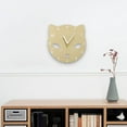 thumbnail image 3 of 8"" Wood Wall Clock Watch Non-ticking Battery Powered Indoor Classroom Office Hotel Shops Cafe Nursery - Cat, 3 of 8