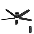 thumbnail image 5 of Hunter 52 inch Indoor Ceiling Fan with LED Light and Remote Control - Black Ceiling Fan, Standard Mount, 5 Blades, For Bedroom, Living Room, or Kitchen, Quiet - Zayden 51694, Matte Black, 5 of 17