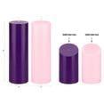 thumbnail image 3 of Mega Candles 4 pcs Unscented Christmas Advent Round Pillar Candle, Hand Poured Premium Wax Candles 3 Inch x 9 Inch, Holidays, Church, Decorations, Devotional, Celebration, Party & More, 3 of 4