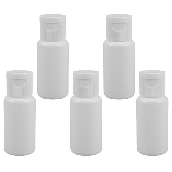 WHAMVOX 5pcs 20ml Refillable Plastic Bottles With Flip Cap Travel Size Shampoo Containers Portable Cosmetic Dispenser For Travel And Home Use