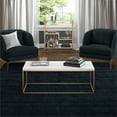 thumbnail image 4 of Henn&Hart 47.75"W Modern Metal Coffee Table in Brass/Faux Marble, 4 of 9